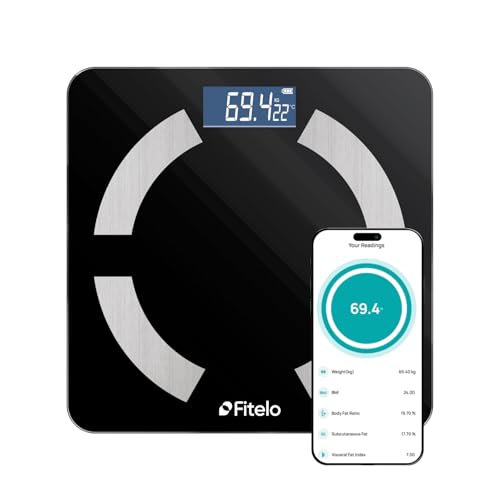 Fitelo Bluetooth Smart Scale, BMI Weight Machine for Body Weight ...