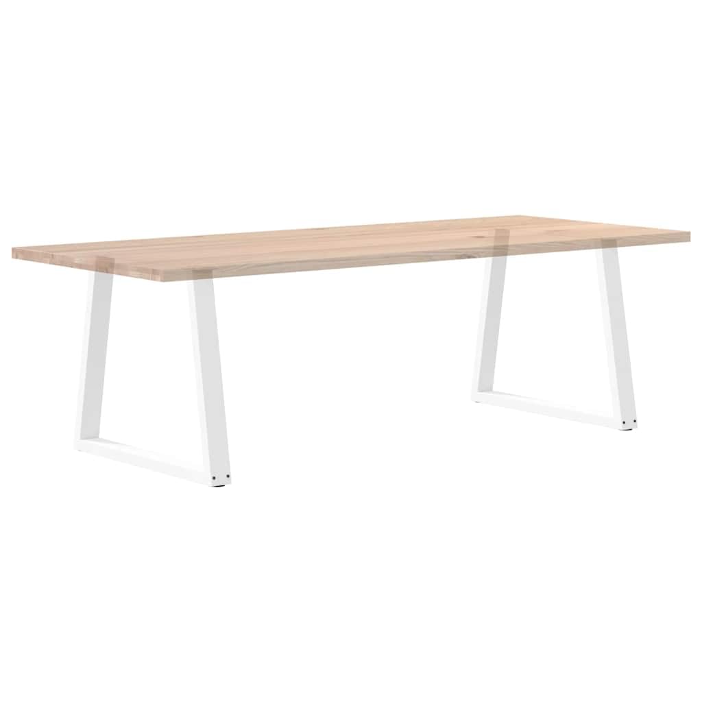Nogi stołu w kształcie litery V 2 sztuki białe 80 x (72-73,3) cm stal