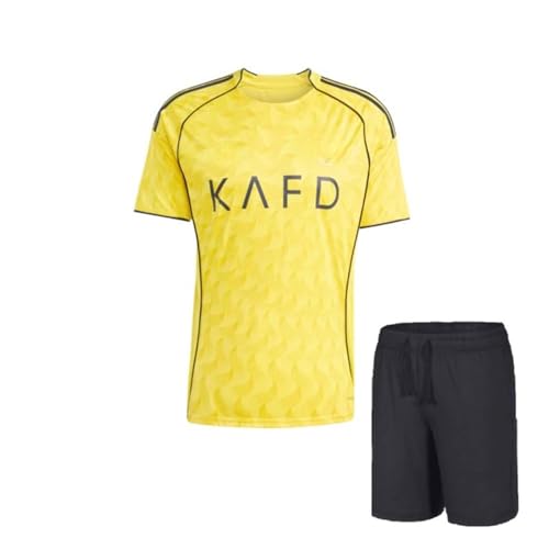 Image of AL Nasser Away Football Club Team Jersey with Black Shorts 2023-24 for Boys and Men