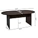 Tangkula Conference Table, 69W X 35D Boat Shaped Meeting Table with Rectangle Panel Base, Perfect for Office Meeting Room Conference Room (Espresso)