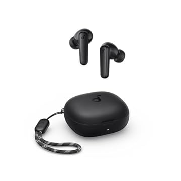 soundcore R50i da Anker, Fone de Ouvido Bluetooth 5.3, Graves Potentes, Drivers de 10mm, 30H de Reprodução, Resistência à Água, 2 Mics IA, Personalização de Som via App, Fone sem fio tws, Preto
