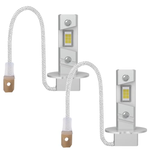 CHOPDARK H3 LED Bulb 1:1 Mini Size 6500K White EMC Fanless H3LL LED Fog Lights Plug and Play 2pcs