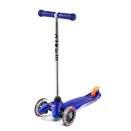 Micro Kickboard - Mini Original - Three Wheeled, Lean-to-Steer Swiss-Designed Micro Scooter for Toddlers & Children with Non-Marking Wheels for Ages 2-5 (Blue)