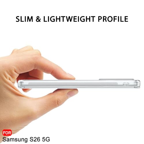 Image of TheGiftKart for Samsung S26 Case, Ultra Clear Soft Back Cover, Inbuilt Dust Plugs & Anti-Slip Grip, Total Camera Protection, Slim & Protective Galaxy S26 Back Cover (Silicone, Transparent)