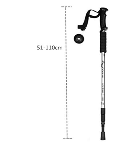 Bastones de trekking telescópicos ultraligeros con mango recto para senderismo y montaña 2