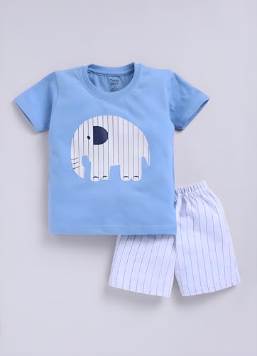 Image of Toonyport Boys Summer 3 Packs Of T-shirts and Shorts Combo Set (Multicolors)