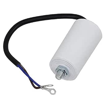 SPARES2GO Condensador universal de arranque del motor Microfarad 10UF para ventilador extractor de horno/campana extractora (cableado/plomo)