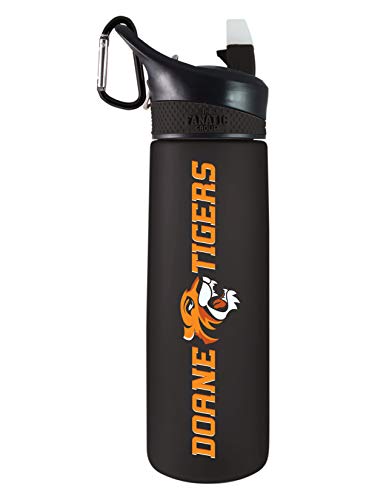 Doane University Tritan Plastic Frosted Sport Bottle, Design-1 - Black