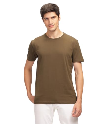 Image of Men T Shirt Cotton Round Neck | Solid Cotton Tee Half Sleeve | Breathable Casual T Shirt for Men | Stylish Round Neck Casual Wear | 12 Colors