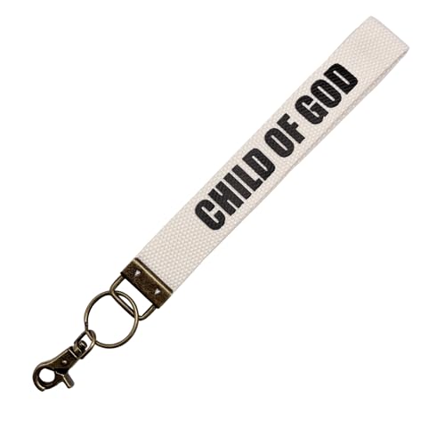 Image of Make Heaven Crowded Christian Keychain Cotton Wristlet Keychain Bronze Key Fob Soft Car Keychain Wristlet