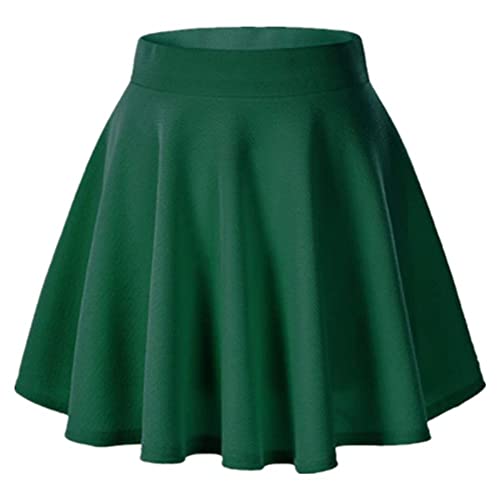 Mini jupe patineuse paillettes blanc et vert taille M