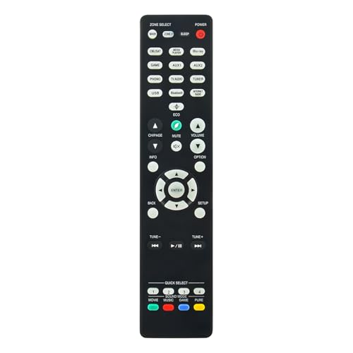 VINABTY Nuevo Mando a distancia RC-1244 Reemplazo para DENON 8K Ultra HD AV A/V Surround Receiver RC-1244 RC1244 AVR-S760H AVRS760H AVR-X1700H AVRX1700H Controlador remoto