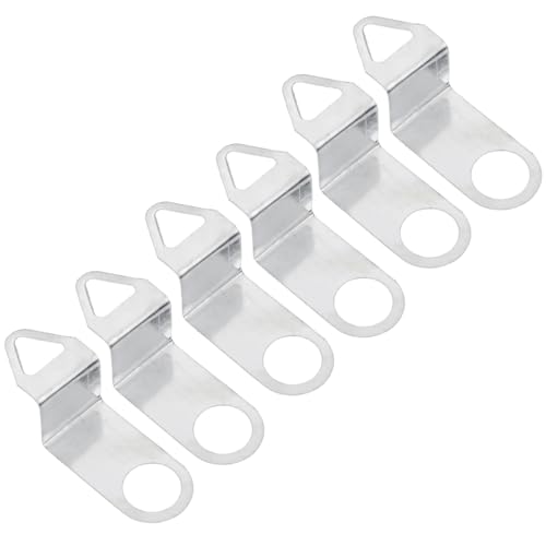 ZAAWUUT 6-Piece Wall Clock Hooks,Clock Movement Replacement Hook,Clock Mechanism Hanger,DIY Clock Hanger for Wall Clock Parts (Silver)