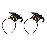 Minkissy 2 Stücke Graduation Hut Stirnband Bachelor Kappe Stirnband Grad Haarbänder Graduation Party Dress Up Kostüm Kopfschmuck ( Stil 1 )
