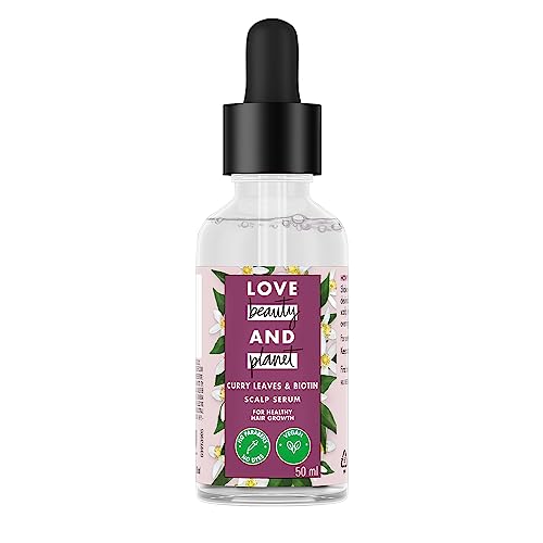 Love Beauty & Planet Curry Leaves & Vegan Biotin,Healthy Hair Growth Scalp Serum 50ml | No Parabens, No Dyes