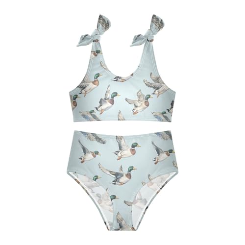 Wusikd Mallard Ducks Girls Swimsuits Two Piece Swimwear Bikini Set for for Girls Size 3T3