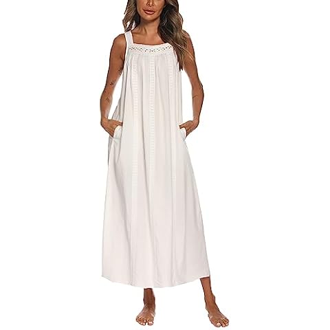YOZLY Cotton Nightgown with Pockets Cover