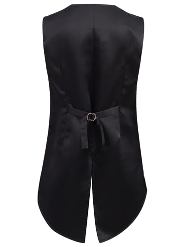 TiaoBug Kids Boys Sequin Vest Formal Suit Vest Waistcoat Tops Tuxedo Button Down Jacket for Prom Party Performance2