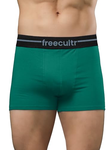 Image of Freecultr Men's Cotton Trunks | Breathable & Moisture Absorbing | Soft Comfort Fit | Everyday Innerwear
