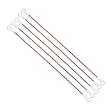 Specification: Couleur: Rouge; Materiel: 304 Acier Inoxydable; Taille: 5mm x 50cm / 0.2 pouce x 19.7 pouce (Dia.*L); Epaisseur: 1.8 mm / 0.07 pouce; Contenu Colisage: 5pcs x Cable Dragonne