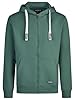 riverso RIVNoah Men's Sweat Jacket with Hood Zip Regular Fit Hooded Jacket Hoodie Brown Red Blue Black Green Grey Beige S M L XL XXL 3XL 4XL 5XL, Forest green, L #2
