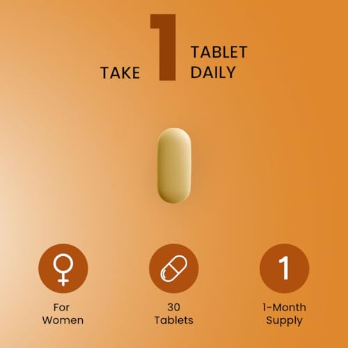 ZEROHARM Multivitamin Tablets for Women - Whole Food With Omega, Essential Vitamins & Minerals - Vitamin C, B, D, A, Biotin, Iron, Zinc, Selenium - Energy, Immunity & Hair Skin Health - 30 Tablets