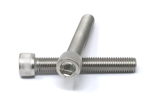 Image of iexcell 2 Pcs M14 x 90mm Thread Pitch 2 mm Stainless Steel 304 Hex Socket Head Cap Screws Bolts Kit