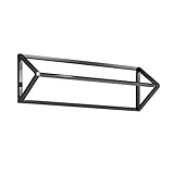 MDEPYCO Creative Triangle Display Garment Racks in Boutique Clothing Stores, Wall-Mounted Hanging Clothes Shelf in Home, Towel Racks for Bathroom Storage (Black, 31.5' L)