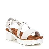 Suela antideslizante Refresh 79309, Sandalia con talón Mujer, Hielo, 38 EU