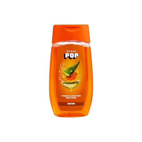 Image of SUGAR POP Vitamin C & Aloe Vera Body Wash | Contains Vitamin C | Brightening Body Wash | Lasting Hydration | 250ml
