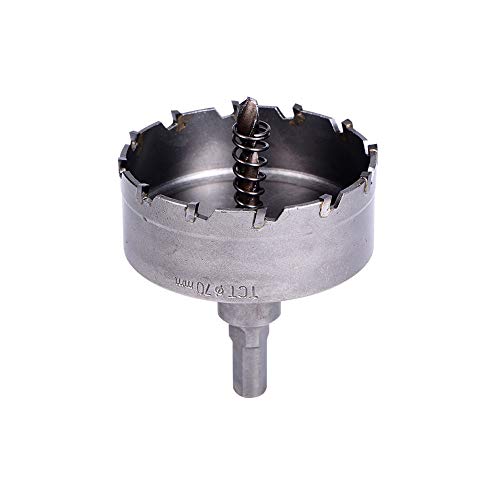 Utoolmart 70mm Carbide Hole Cutter, TCT Hole Saws for 2mm Stainless Steel Metal Sheet