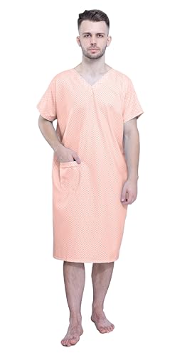 UNIFORM CRAFT Unisex Patient Gown | Comfortable Patient Wear for Men and Women Made of Light Weight Spun