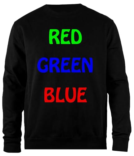 Sweat-shirt noir unisexe RVB Drôle De Contraire pour vos sorties décontractées