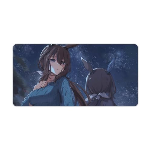 マウスパッド 大型 アドマイヤベガ デスクマット アニメ キャラクター 30x60cm マウス パッド 耐久性良い おしゃれ キーボードマット ゲーミング エッジ周辺強化 柔らかい ズレにくい 滑り止め 学習 ゲーム用 オフィス/家庭/装飾に最適 水洗い 清潔しやすい 男女兼用 可愛い（Amazon）