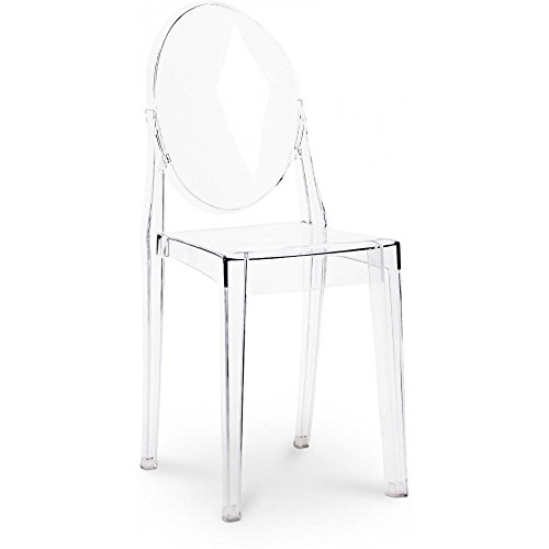 Iconik Interior Ghost Style Silla Transparente de Comedor - Victoria Queen Transparente