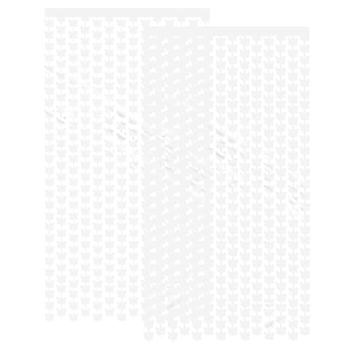 Asudaro Decoración de cortina de borde, 2 uds cortina de fondo de franja cortina de franja 2M cinta tira decoración de pared de oropel metálico lámina de oropel cortinas flecos foto stand accesorios