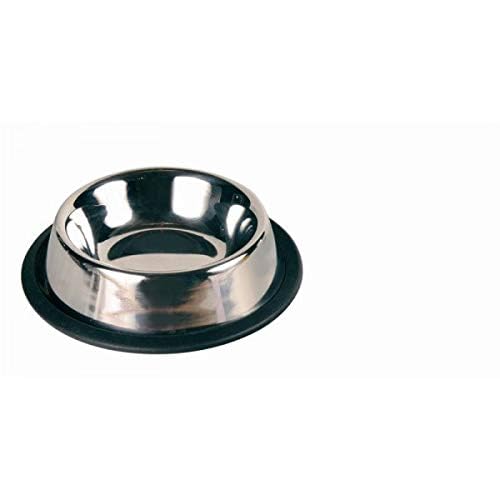 Trixie 2469 Napf, Katze, Edelstahl, Gummiring, 0,2 l/ø 11 cm
