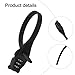 Combination for Bike Lock Cable Adjustable Anti-Theft Portable Password Lock with Flexible Steel Bar for Bicycle Helmet and Item Security, Black(Bear)(Long)