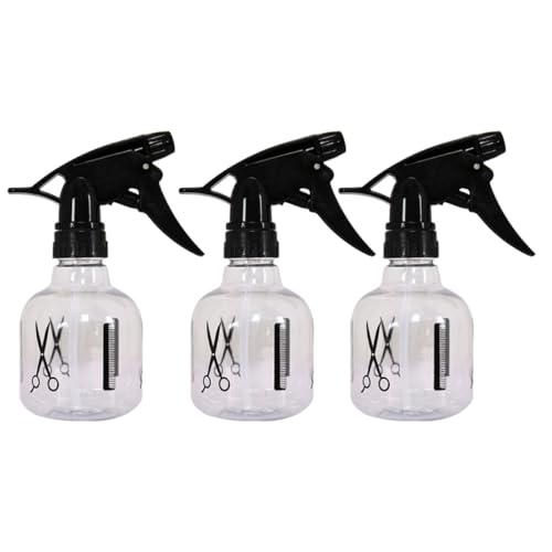 iplusmile 3 piezas Botellas Spray Plástico Multifunción Pulverizador Portátil para Peluquería Riego Flores Uso Doméstico Resistente y Reutilizable