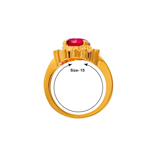 P.C. Chandra Jewellers 22k (916) Yellow Gold, American Diamond and American Diamond Ring for Women - Image 4