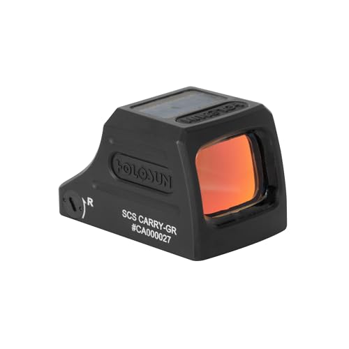 Image of HOLOSUN Green Multi-Reticle, Enclosed, Aluminum, Solar Charging K Compact Pistol Cut (SCS-Carry-GR)