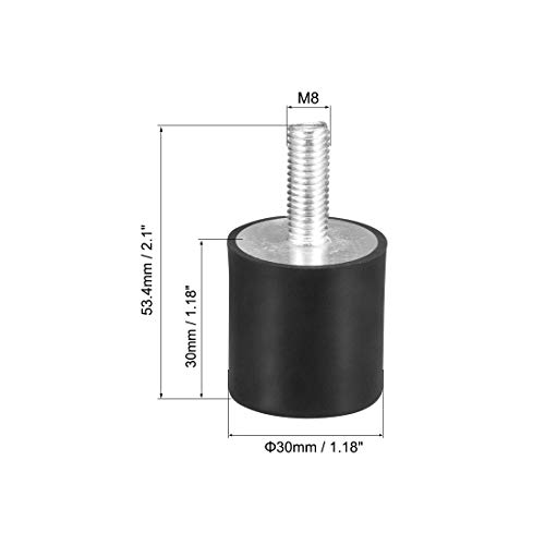 Sourcing map M8 Thread Rubber Mounts,Isolatori di