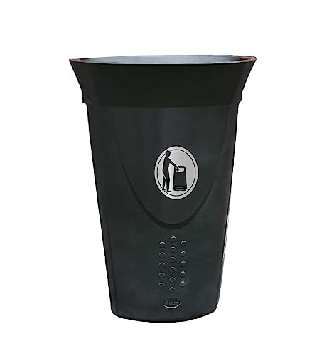 Poubelle urbaine Luna 70 L extérieure noire au cœur de vos parcs et jardins