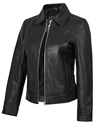 Jose Black Leather Jacket Women