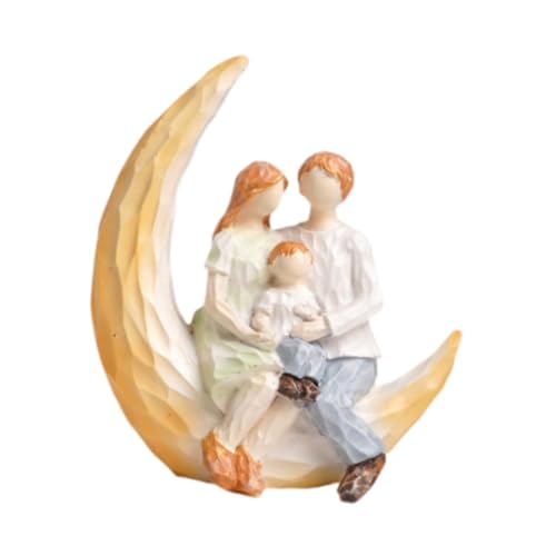 Fenteer Estatua de Resina con Figura Familiar, Adorno para El Hogar Y Regalo Significativo, Padres E Hijo, Individual