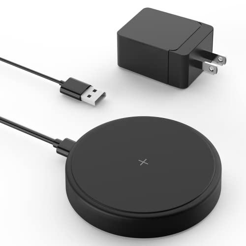 Image of Magnetic Wireless Charger for Apple: MGG Mag-Safe Charging Pad for iPhone 15 /14 /13 /12 Pro Max /Plus /Mini - Mag Charger Pad for AirPods Pro 3 2 with 18W Adapter and Kickstand