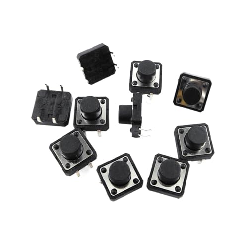 Interrupteur tactile 12x12x8 bouton poussoir 4 broches cuivre pour circuit imprimer
