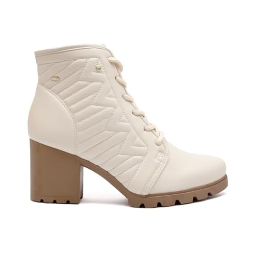 Bota Feminina Dakota Coturno Salto Tratorado Bege 38