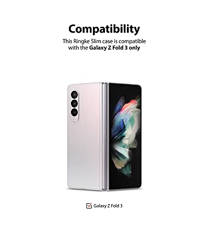 Image of Ringke Polycarbonate Slim Case Compatible For Samsung Galaxy Z Fold 3, Hard Thin Solid Premium PC Shockproof Lightweight Protective Phone Cover For Z Fold3 5G 2021 (Deep Green)