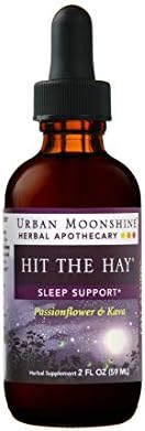 Urban Moonshine Hit The Hay | Organic Herbal Supplement with Passionflower & Kava | Sleep Support | 2 FL OZ (Pack of 1)